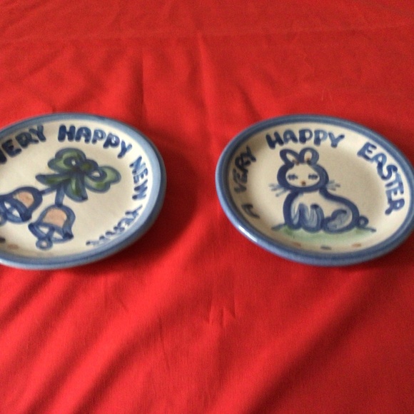 Set of Two M A Hadley Holiday Trinket Dishes  Easter 🐣 and New Year 🎉 - Picture 1 of 10